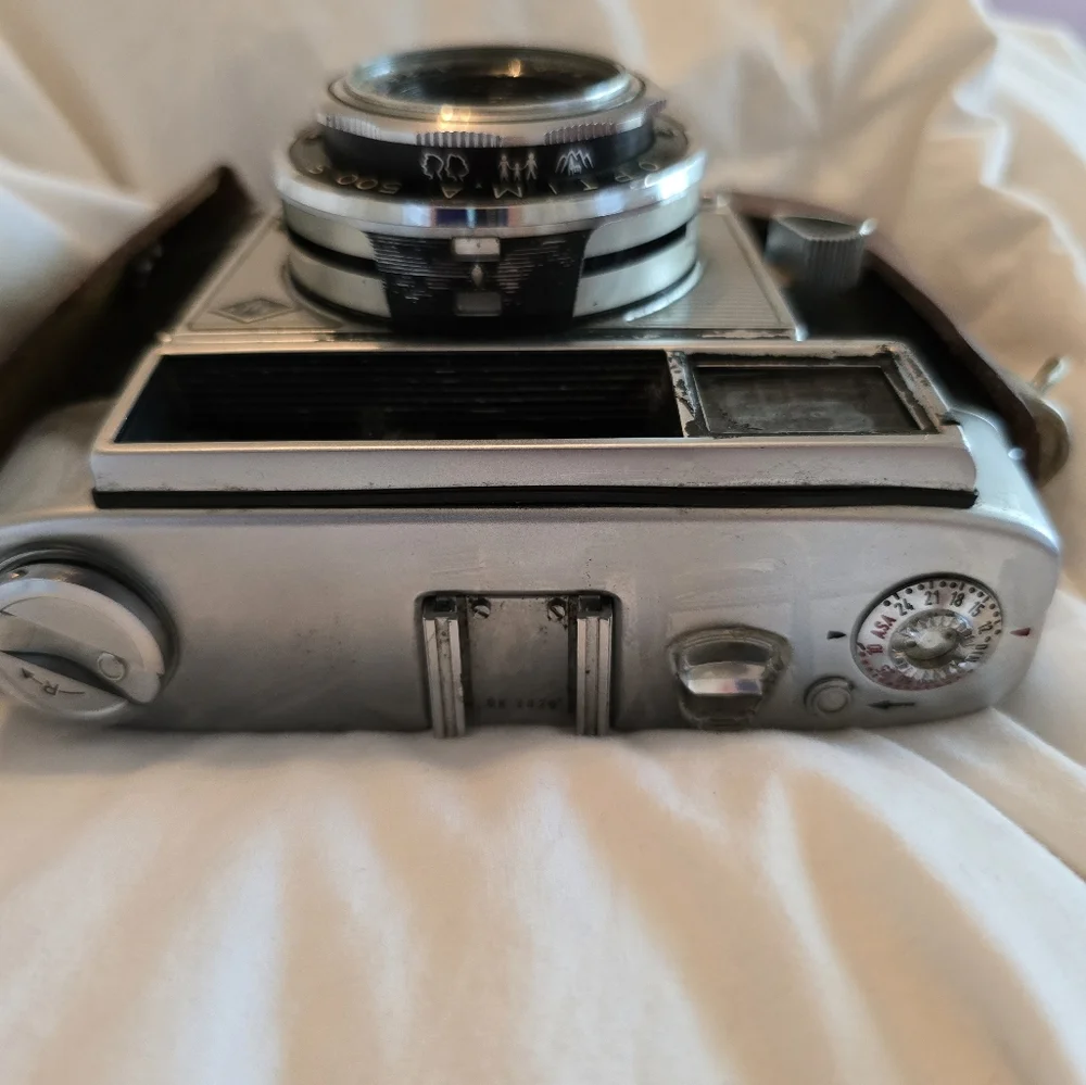 Vintage 1950s-1960s Agfa Optima Compur 35mm Film Camera w Leather Case